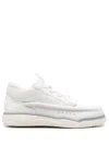 Valentino Runboot Leather Low-top Sneakers In White
