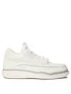 Valentino Runboot Leather Low-top Sneakers In White