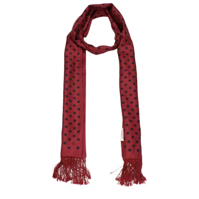 Valentino Garavani Silk Polka-dot Scarf In Multi