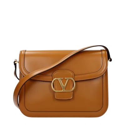 Valentino Garavani Men's Shoulder Bags Brown Leather/gold Brown