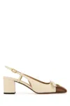 Valentino Slingback Valet Du Roi Pumps In Butter/tobacco In Multi