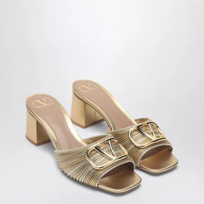 Valentino Garavani Valentino Slide Vlogo Signature T. 60 In Gold