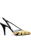 Valentino Foliefoliage 90 Suede Slingback Pumps