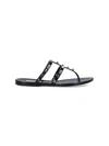 Valentino Rockstud T-strap Flat Slide Sandals