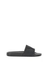 Valentino Garavani Black Sandals With Vlogo Detail On The Front In Tech Fabric Man