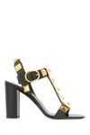 Valentino Garavani Roman Stud Sandals With Decorative Gold-tone Studs In Black