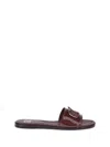 Valentino Maroon Leather Sandals