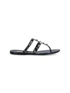 Valentino Rockstud T-strap Flat Slide Sandals