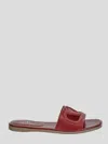 Valentino Vlogo Cut-out Calfskin Slides