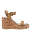 Valentino 100mm Leather Sandals In Brown