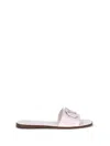 Valentino Patent Leathe Vlogo Slide Sandals