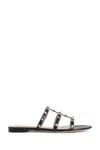 Valentino Strappy Sandals With Flat Sole Design In Black