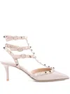 Valentino Patent Rockstud Heels 65 In Beige