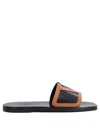 Valentino Viva Superstar Slide Sandal In Nappa Leather In Black