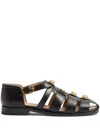 Valentino Flat Sandal In Black