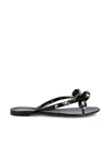 Valentino Rockstud Rubber Flip Flop In Black