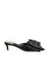 Valentino Garavani Yolande Bow Pointed Toe Mule Pump In Black