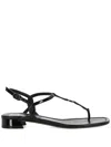 Valentino Black Vlogo Signature Sandals In Black