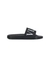 Valentino Vltn Rubber Slides In Black
