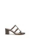 Valentino 60mm Rockstud-embellished Sandals In Brown