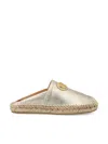 Valentino Vlogo Leather Mule In Gray