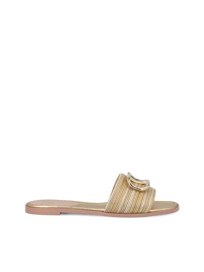 Valentino Garavani Women's Golden Sandal Golden Logo