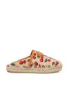 Valentino Cherryfic Leather-trim Espadrille In Multi