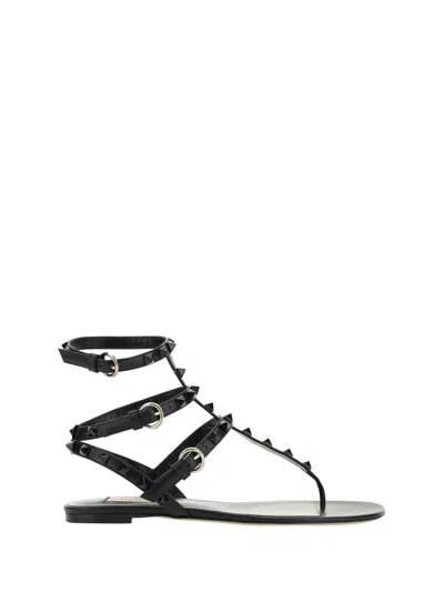 Valentino Garavani Sandals In Nero