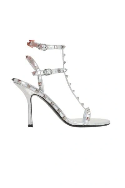 Valentino Garavani Sandals In Silver