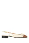 Valentino Slingback Ballerinas In Tobacco Butter