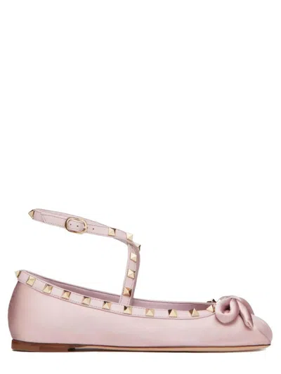 VALENTINO GARAVANI VALENTINO GARAVANI SATIN "ROCKSTUD" BALLERINA