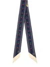 Valentino Garavani Cherryfic Bandeaux Scarf In Silk Women In Blue