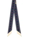 Valentino Garavani Cherryfic Bandeaux Scarf In Silk Women In Blue