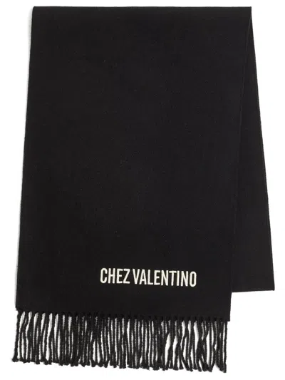 Valentino Garavani Scarf With Decorative Fringes In Pink