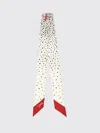 Valentino Off-white Little Star Starry Polka Dot Scarves In Yellow