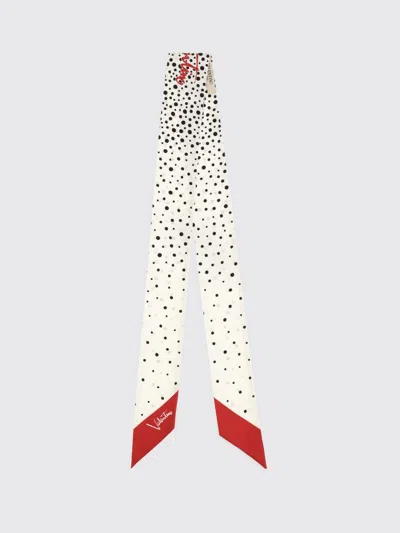 VALENTINO VALENTINO GARAVANI POLKA DOT PRINT SILK BANDEAU SCARF WITH CONTRAST LOGO
