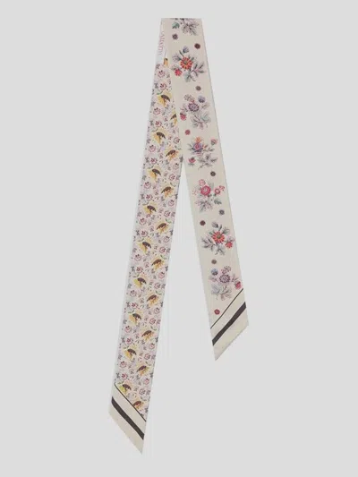 Valentino Floral Scarf In Multicolour