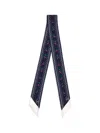 Valentino Garavani Cherryfic Bandeaux Scarf In Silk Women In Blue