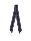 Valentino Garavani Cherryfic Bandeaux Scarf In Silk Women In Blue