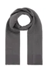 Valentino Dark Grey Wool Blend Scarf