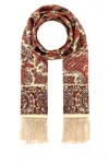 Valentino Garavani Scarves And Foulards In Yellow-orangebordeaux