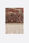 Valentino Garavani Scarves And Foulards In Yellow-orangebordeaux