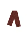 Valentino Polka-dot Pattern Silk Scarf In Red