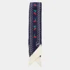 Shop Valentino Garavani Beige And Blue Silk Scarves
