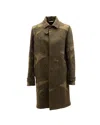 Valentino Garavani Scrollwork Wool Coat In Green