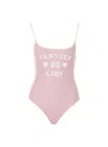 Valentino Printed Lycra One-piece Swimsuit Woman Pink S In Pink