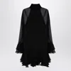 Valentino Chiffon Dress With Bow Detail And Ruffle Hem