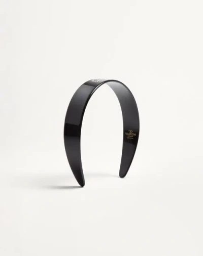 Valentino Garavani Curved Headband In Black