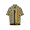 Valentino Bowling Shirt With Bulles Royales Print In Yellow