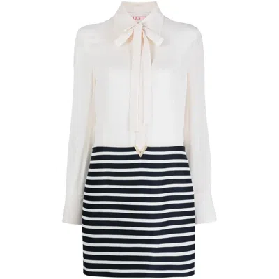 Valentino Garavani Shirt Mini Dress In White
